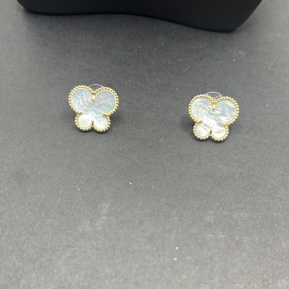Elegant Gold Butterfly mother Of PearlEarrings